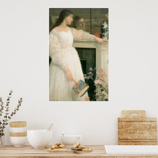 Het kleine witte meisje: Symfonie in wit nr. 2.186 Poster (Keuken)