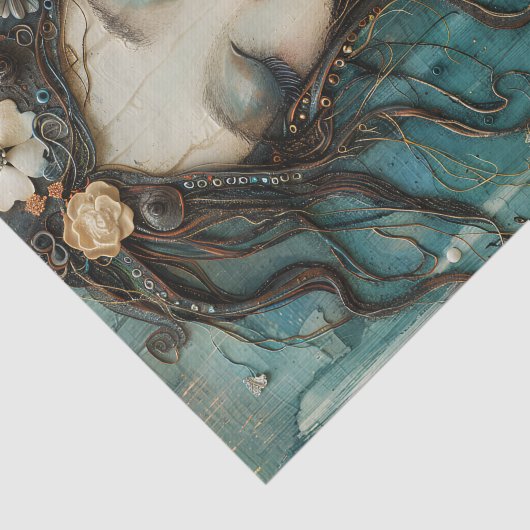 HET KLEINE ZEEMEERMIN-WEEFSELPAPIER TISSUEPAPIER (Detail)