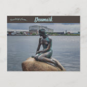 Het kleine zeemeerminstbeeld in Kopenhagen Denemar Briefkaart (Voorkant)