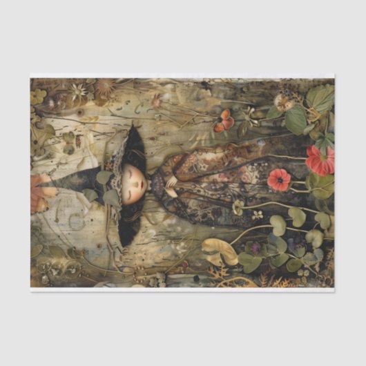 HET KLEINSTE BOS HEKS DECOUPAGE TISSUEPAPIER (Voorkant)