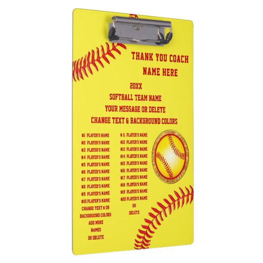 Het Klembord van de coach van Softball, Alle Spele (Rechts)