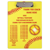 Het Klembord van de coach van Softball, Alle Spele (Voorkant)