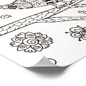 Het kleuren van de Pagina het Hirping van de Vogel Poster (Hoek)