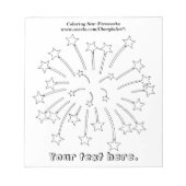 Het Kleuren van het Overzicht van het Vuurwerk van Notitieblok (Voorkant)