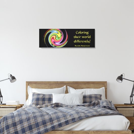 Het kleuren van hun wereld verschillend schilderdr canvas afdruk (Insitu (Slaapkamer))