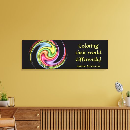 Het kleuren van hun wereld verschillend schilderdr canvas afdruk (Insitu (Woonkamer))