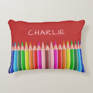 Het kleuren van Pencils de kinderen van de douanen Decoratief Kussen