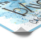 Het kleurenblauw poster (Hoek)