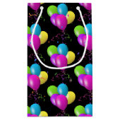 het kleurrijk verjaardagsconflict op ballonnen klein cadeauzakje (Achterkant)