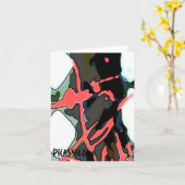 Het kleurrijke Abstracte Roze van de Flamingo van Kaart (Gele Bloem)