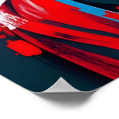 Het kleurrijke Abstracte schilderij van Boeddha Poster (Hoek)