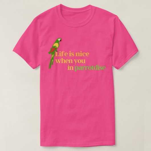 Het kleurrijke afdrukleven van groene papegaai is  t-shirt (Design voorkant)