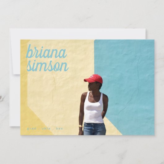 Het kleurrijke Afstudeerder van de Naam van het Ma Aankondiging (Voorkant)