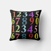 Het kleurrijke alfabet en de getallen werpen kusse kussen (Achterkant)