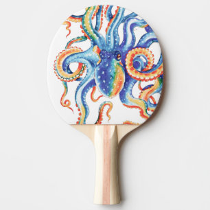 Het kleurrijke Art. van de Waterverf van de Tafeltennisbatje