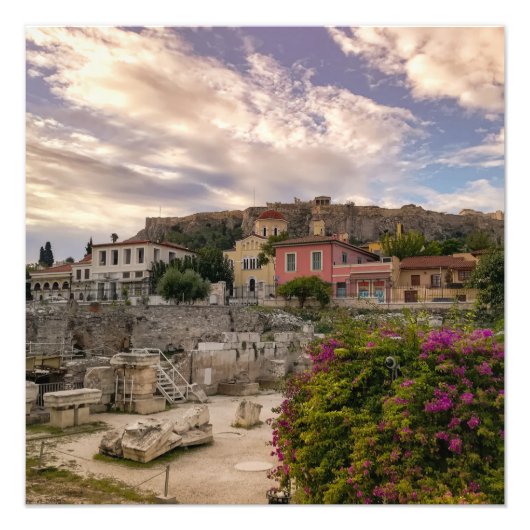 Het Kleurrijke Athene Foto Afdruk (Voorkant)
