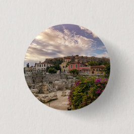 Het Kleurrijke Athene Ronde Button 3,2 Cm