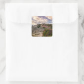 Het Kleurrijke Athene Vierkante Sticker (Tas)