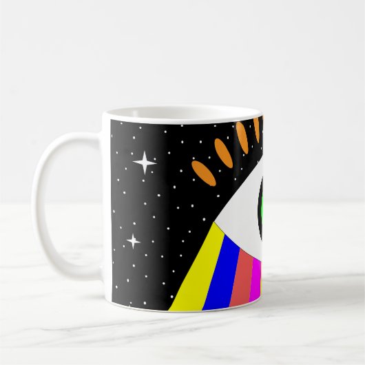 Het kleurrijke beeld van het flatontwerp van het o koffiemok (Links)
