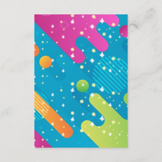 Het kleurrijke Blue Elephant Baby shower Informatiekaartje (Achterkant)