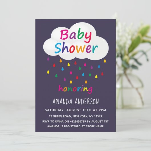 Het kleurrijke Boy Baby shower Kaart (Staand voorkant)