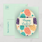 Het kleurrijke Briefkaart van het Paasei (Voorkant / Achterkant)