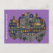 Het kleurrijke Briefkaart van Jeruzalem (Voorkant)