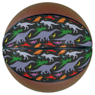 Het kleurrijke (Donkere) Patroon van de Dinosaurus Basketbal
