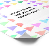 het kleurrijke driehoekspatroon voegt een citaat a poster (Hoek)