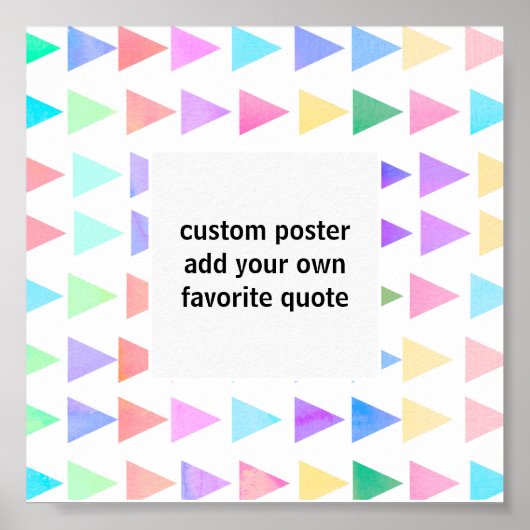het kleurrijke driehoekspatroon voegt een citaat a poster (Voorkant)
