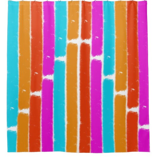 Het kleurrijke en Trillende Gestreepte Gordijn van (Voorkant)