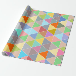 Het kleurrijke geometrische verpakkende document cadeaupapier