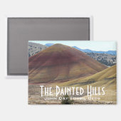 Het kleurrijke geschilderde heuvellandschap magneet (Voorkant / Achterkant)