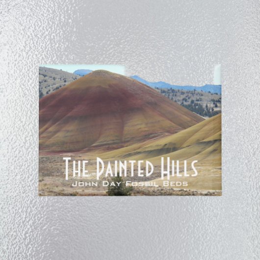 Het kleurrijke geschilderde heuvellandschap magneet