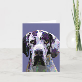 Het kleurrijke Gezicht van Great dane van de Kaart