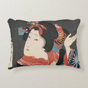Het kleurrijke Japanse Vintage Schilderen van de Decoratief Kussen