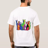 Het Kleurrijke Kattenfeestje T-shirt (Achterkant)