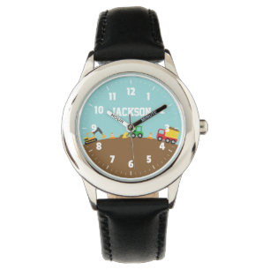 Het kleurrijke Kinder Horloge van de Voertuigen