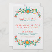 Het kleurrijke Kloof Lijst van de Retro sparen de  Magnetische Uitnodiging (Voorkant)