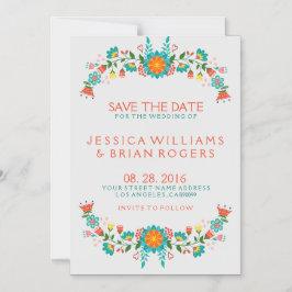 Het kleurrijke Kloof Lijst van de Retro sparen de  Magnetische Uitnodiging