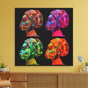 Het Kleurrijke Kunst van Quilten Vieren Canvas Afdruk
