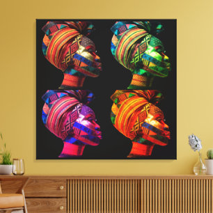Het kleurrijke kunst van quilten vieren canvas afdruk