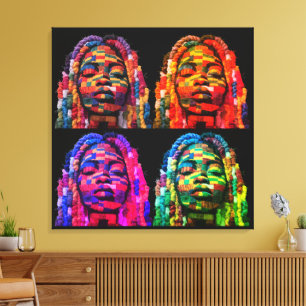 Het Kleurrijke Kunst van Quilten Vieren Canvas Afdruk