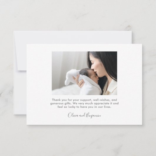 Het kleurrijke Manuscript van Vormen Baby Twee Ber Bedankkaart (Achterkant)