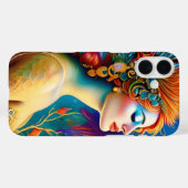 Het kleurrijke Mermaid AI Art-portret Case-Mate iPhone Case (Achterkant (horizontaal))