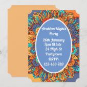 Het kleurrijke mozaïekfeest van de Arabische Nacht Kaart (Voorkant / Achterkant)