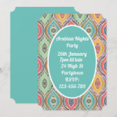 Het kleurrijke mozaïekfeest van de Arabische Nacht Kaart (Voorkant / Achterkant)