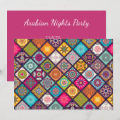 Het kleurrijke mozaïekfeest van de Arabische Nacht Kaart (Voorkant / Achterkant)