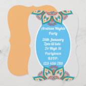 Het kleurrijke mozaïekfeest van de Arabische Nacht Kaart (Voorkant / Achterkant)