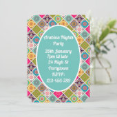 Het kleurrijke mozaïekfeest van de Arabische Nacht Kaart (Staand voorkant)